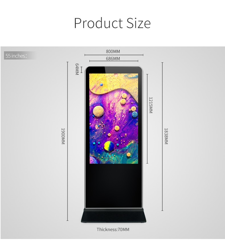 Network AD Interactive Free Standing Digital Signage Digital Signage Totem