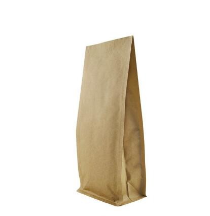 Food Grade Moisture Proof Resealable 1Kg Customized Brown Packaging Paper Flour Bags With Zipper Tear Notch