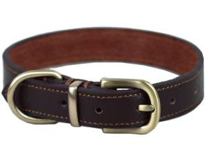 3 Colors Option Handmade Dog Leather Leashes , Real Classic Leather Dog Collar