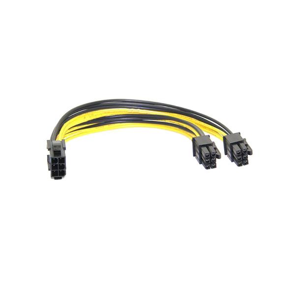 Molex 6 Pin Cable PCI Express Video Card 'Y' Splitter Power Adapter Converter