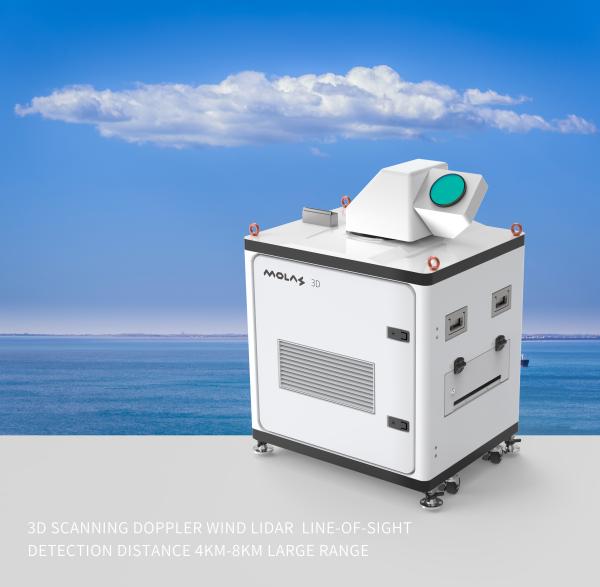 3d Scanning Doppler Wind Speed Lidar Line Of Sight Detection Distance 4km-8km