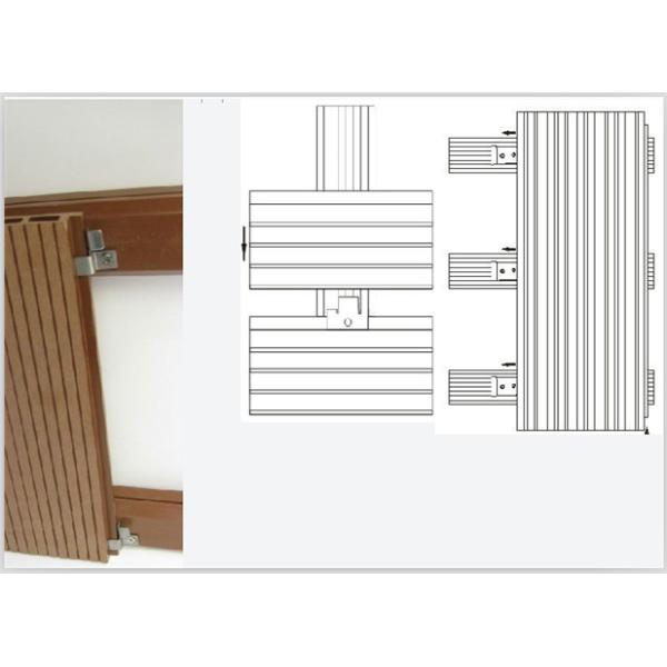 UV Resistant Waterproof WPC Wall Cladding Panel For Room Roof / Garden Draining