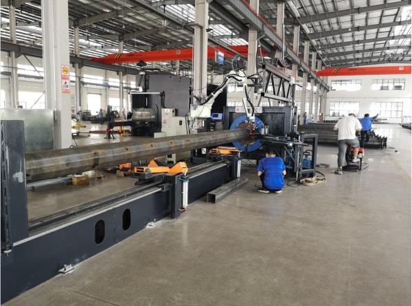 Quality Robotic Welding Machine CNC Door Frame Cutting Machine For Light Pole High Mast for sale