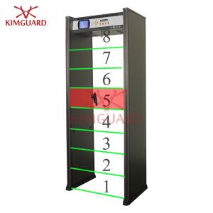 8 Pinpoint Detection Zones Security Full Body Metal Detectors Frame 0 - 255 Adjustable