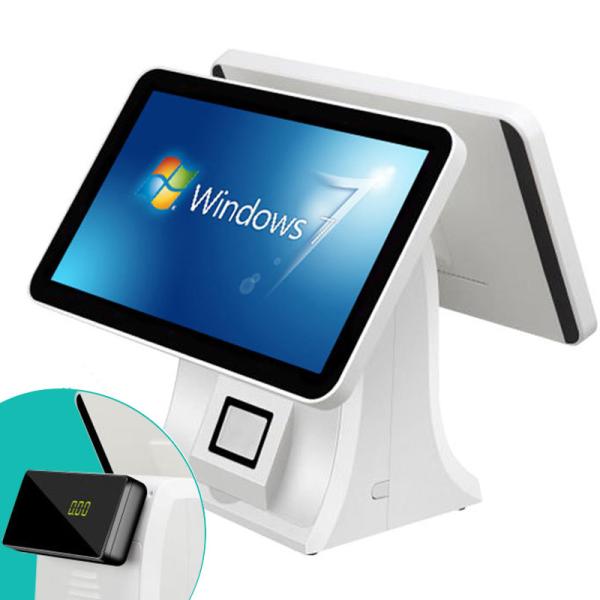 Quality FCC 1024x768 15.6" Dual Screen POS Machine For Payment for sale