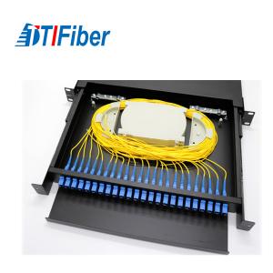 China 1U 24 Core ODF Fiber Optic Terminal Box Rack Mounted Sliding Type on sale