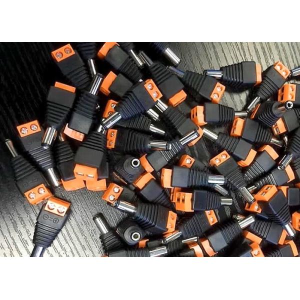Solar System CCTV Cable Accessories RG59 2.1mm Male Power Plug With Screw Terminals