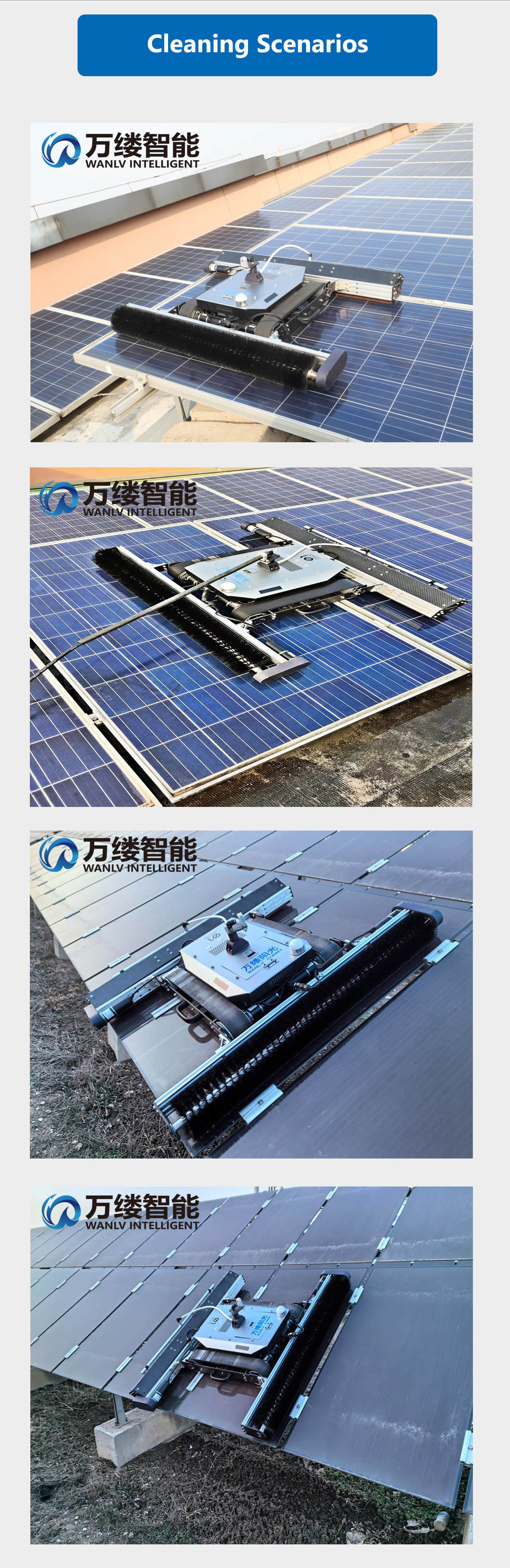 High-Quality Industrial Design Solar Panel Cleaning Robot with Advanced Solar Panel Cleaning System