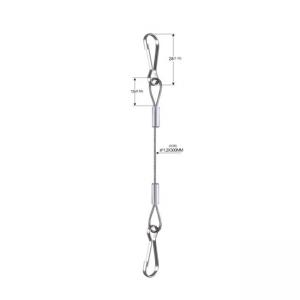 Buy cheap Single Leg Steel Wire Rope Cable Lanyard Loop And Loop With Lanyard Hooks YW86537 product