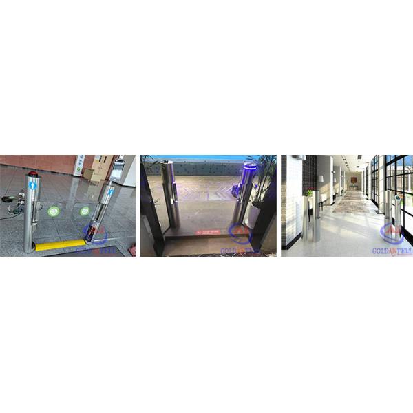 Bi Directional Pedestrian Qr Code Swing Barrier Gate Turnstile Pillar Door System For Gym