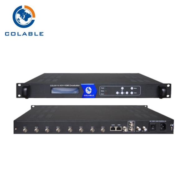 Quality 8 Port To 4 RF CVBS To DVB-C Encoder Modulator , Digital TV Video Encoder Modulator for sale