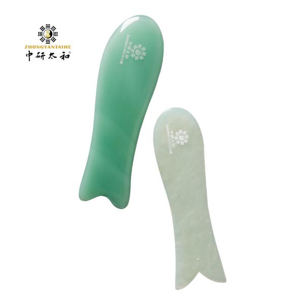 Quality Fish Shaped Natural Gua Sha Scraping Massage Tool Jade for sale