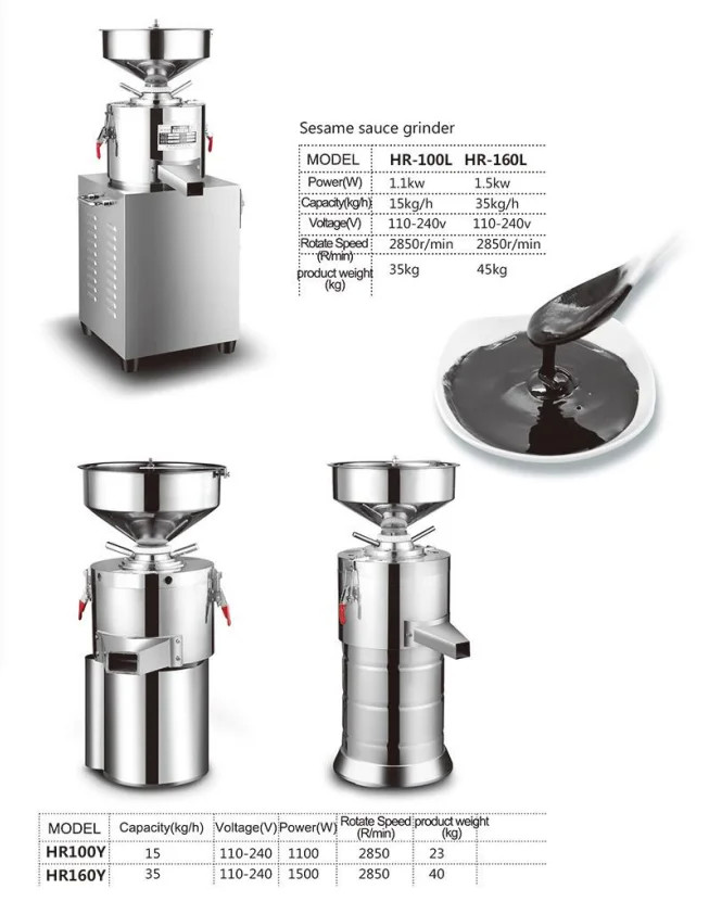Food Machine Groundnut Almond Paste Grinding Machine Processing Peanut Butter Making Machine