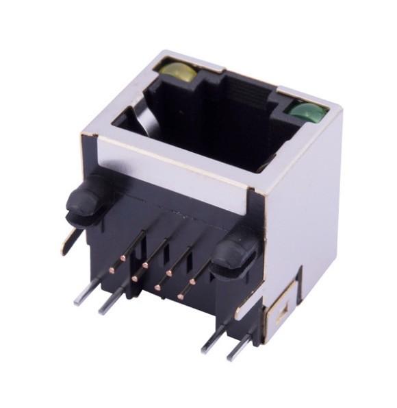 Quality 1X1 Gigabit Female Magnetic RJ45 Jack With Transformer for sale