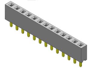 Buy cheap 2.54mm PCB Header Connector Single Row Dip Type Connector 1*2PIN To 1*40PIN product