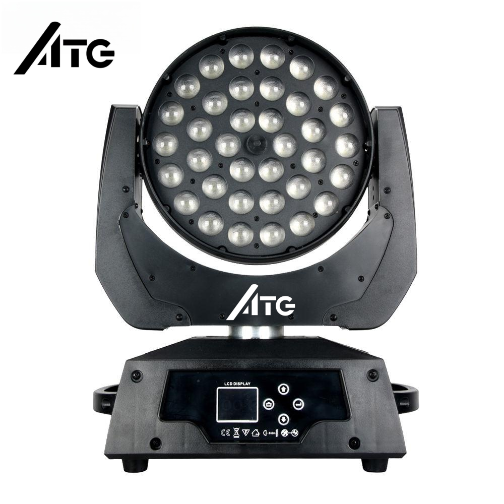 80 Ra Color Rendering Index Stage Lighting 36x10W RGBW 4-in-1 Zoom Wash Moving Head Light