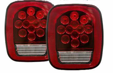 Quality Jeep Wrangler JK 2007-2016 LED Tail Lights LED Rear Stop Tail Reversing Lamp Driving Lighting for sale