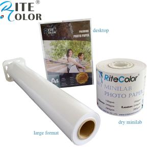 Buy cheap Inkjet RC Glossy Photo Paper Luster Paper Roll For Canon / Epson Digital Printing product