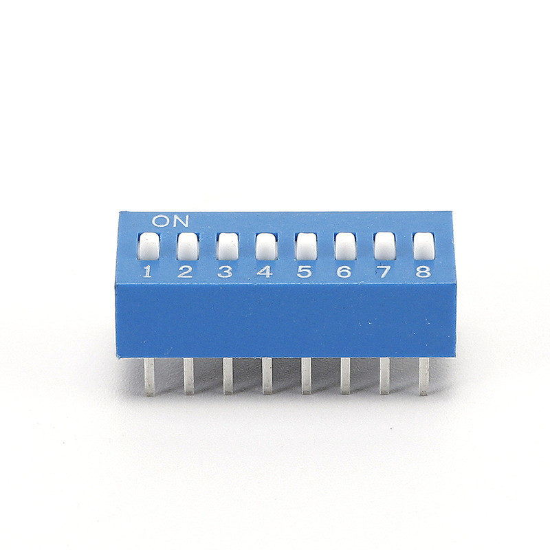 8P Waterproof Electronic Dip Switch 8 Position Single Pole Single Throw 2.54 Pitch