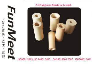 High Temperature 95% ZrO2 Metering Nozzle For Steel Industry