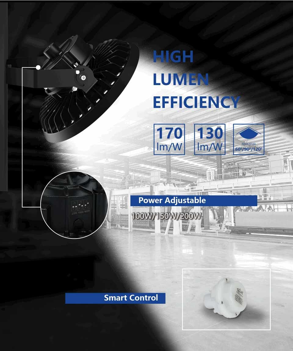 100W 300 Watt UFO LED High Bay Light IP66 150W 200W