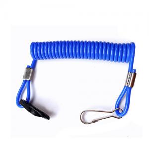 China Durable Safety Outboard Kill Cord Engine Blue Kill Stop Switch Plastic Spiral Lanyard on sale