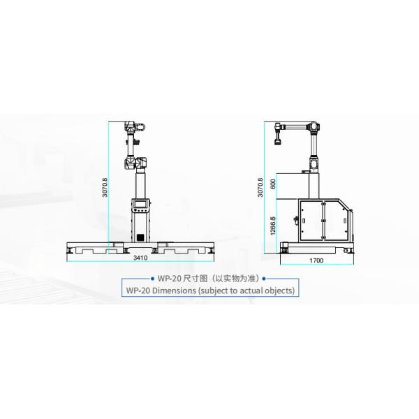 WP-20 Chinese Robot Arm Vacuum Palletizing Camera Vision Inspection System