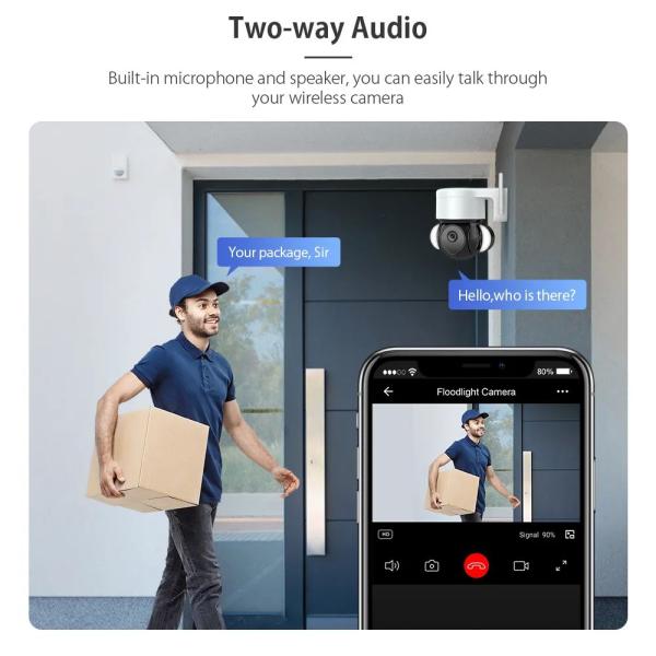 Outdoor Waterproof CCTV Security Camera 4K 8MP With Micro SD Card