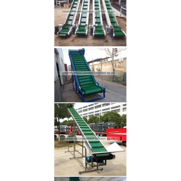 PU Skirt Flat Belt Conveyor Customized Size For Food Industry 1 Year Warranty
