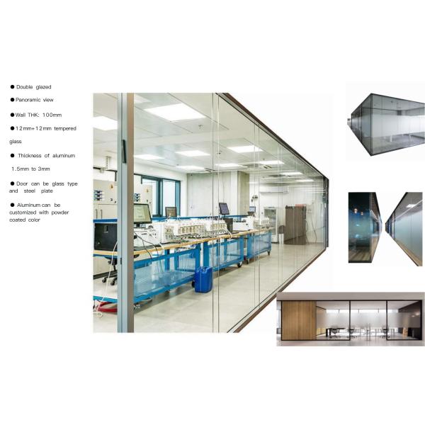 100mm Soundproof Modular and Pre-assemble Installation Movable Partition Wall with 3000mm Height for Flexible Space Division