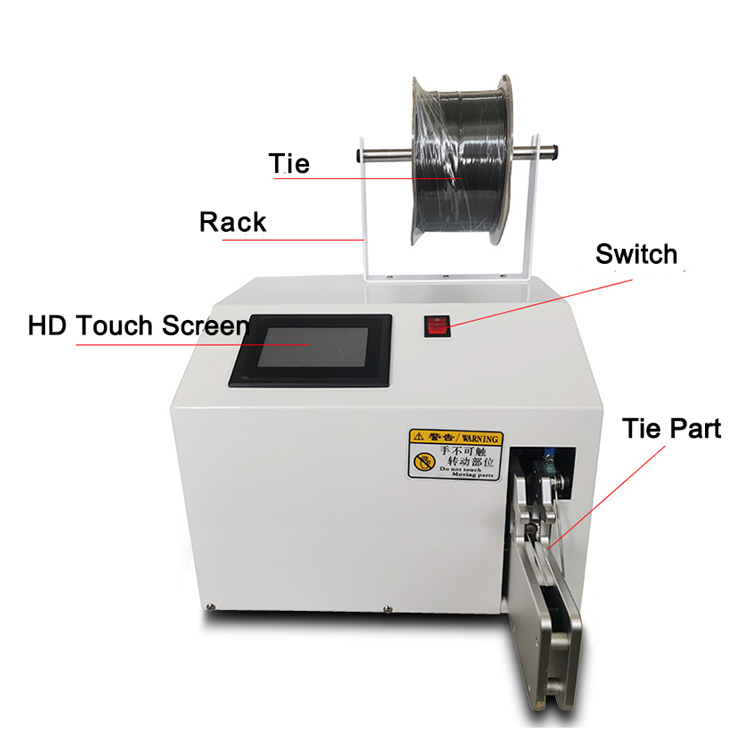 Automatic Binding Wire Harness Cable Tying Machine for Strapping Range of 8-30mm