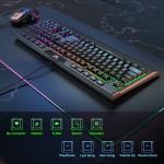 Computer Wired RGB Gaming Keyboard and Mouse Combos LED for Gamer