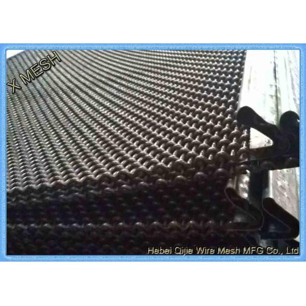 High Tensile Woven Mining Screen Mesh Square Hole 2.0mm Wire Diameter With Hooks