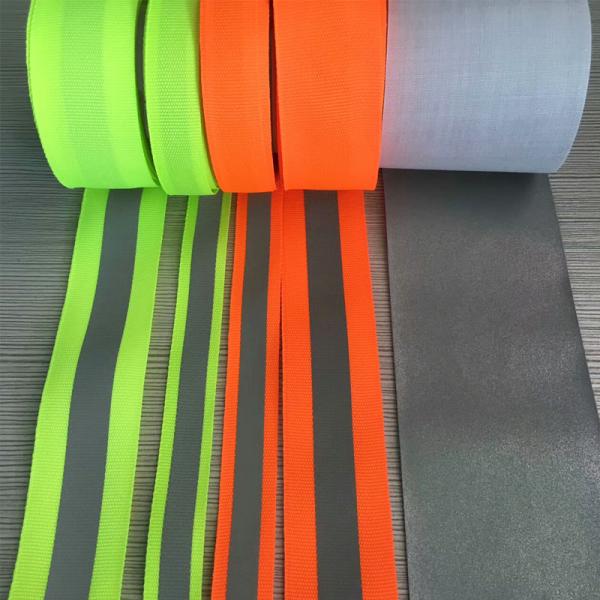 Fluorescent Reflective Webbing Tape Green Reflective Fabric Ribbon High Light 5cm
