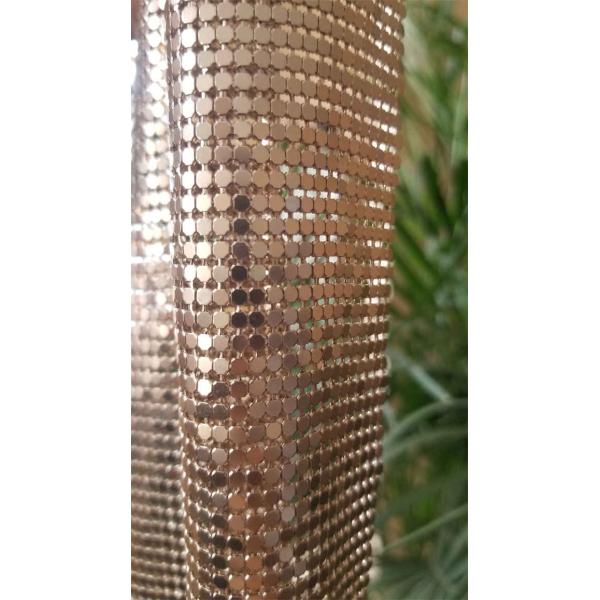 Aluminium Shiny Metal Sequin Curtains Drapery For Windows 4mm