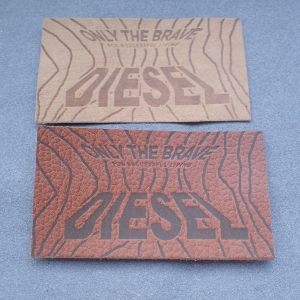 Brown Rectangle Shape 3D Custom Embossed Labels