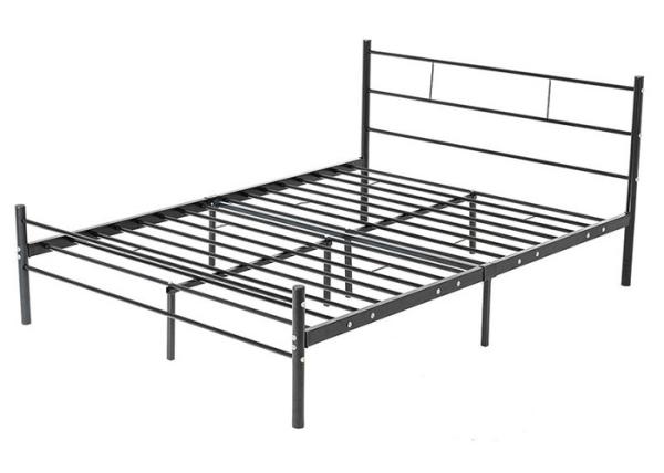Quality Elegant Black Simple Style 0.6mm Iron Folding Double Bed for sale