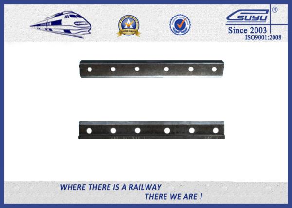 Quality Plain Surface 50 # Steel Rail Fish Plate 6 Holes For Fixing Rail for sale
