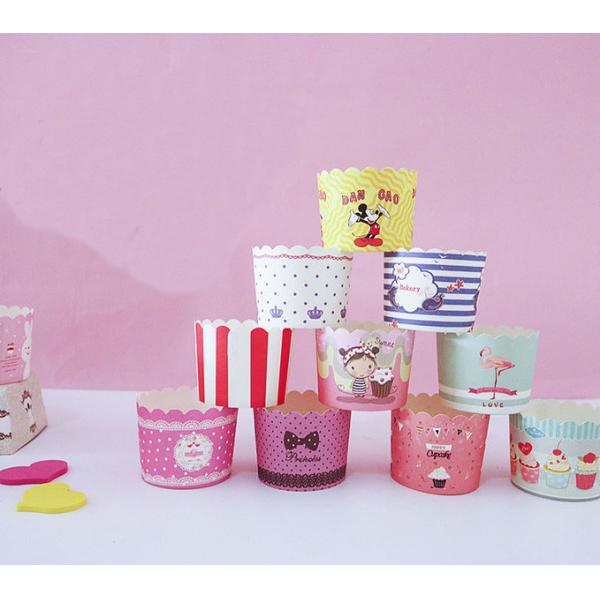 Party Decorating Set Ivory Paperboard Muffin Baking Cups