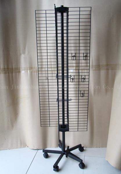 Quality Four Sided W500mm H1800mm Rotating Display Rack ，Mobile phone accessories display rack With Hook for sale