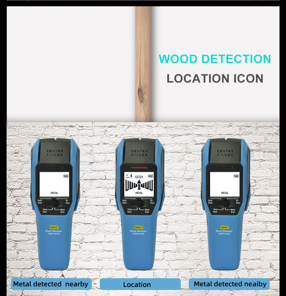 Hardwood Floor Stud Finder PQWT QT28 Stud DryWall Scanner Detector