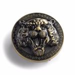 Custom Belt Buckle Hardware Clasp Embossed Round Metal Strap
