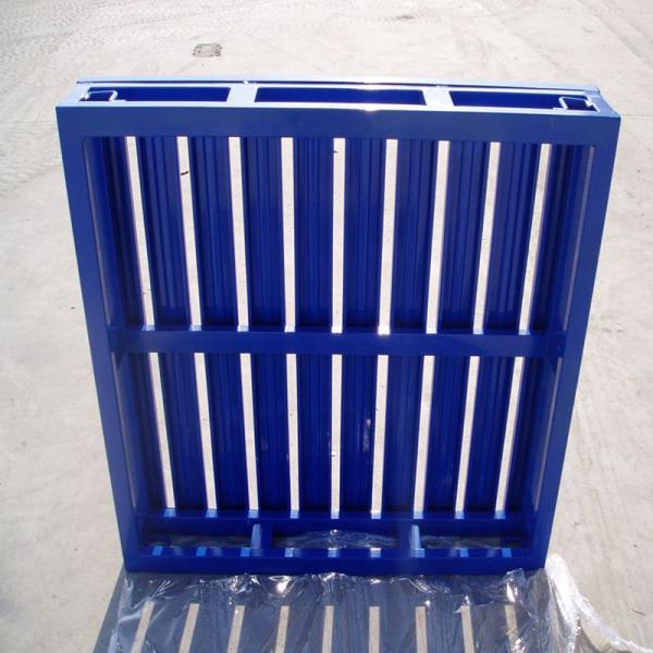 OEM Galvanized Stackable Steel Pallets 2 Entery Way Fire Resistance