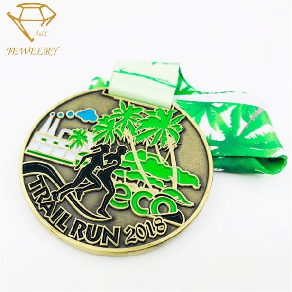 Quality Casting Color Enameled Athletic OEM ODM Running Race Medals for sale