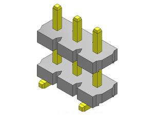 Buy cheap Pin Header Connector 5.08mm Single Row Stack Straight SMT TYPE 1*2PIN To 1*20PIN product
