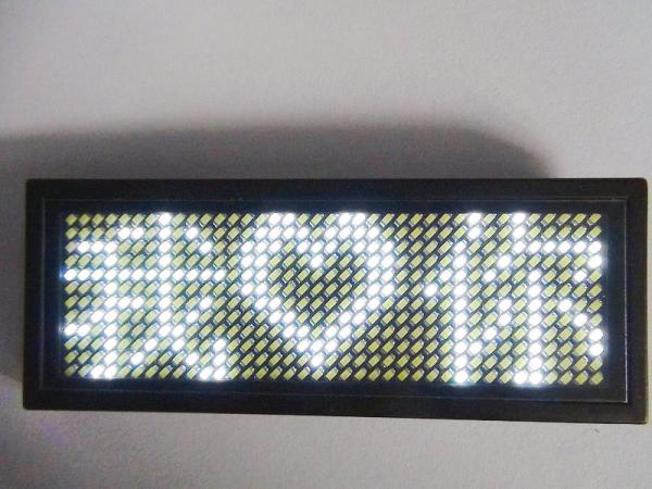 Quality LED name badge-USB Rechargeable led moving message display scrolling message-LED name bad for sale