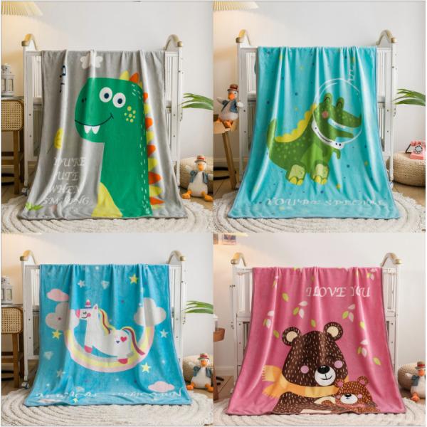Super Soft Polyester Fleece Blanket , Woven Flannel Fleece Throw Blanket
