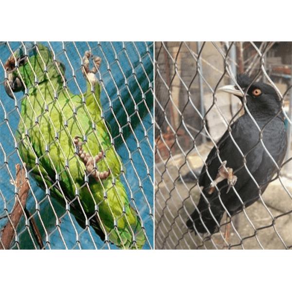 0.5mm-2.5mm Steel Wire Rope Net Black For Bird Netting