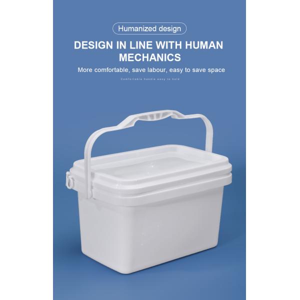 1.5L-25L Square Rectangle PP Bucket With Lid For Silk Screen / Heat Transfer Printing