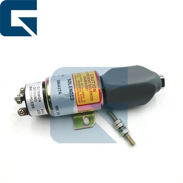 Quality 3864274 1751-2467U1B1S5A For 24V Excavator Parts Stop solenoid Valve for sale